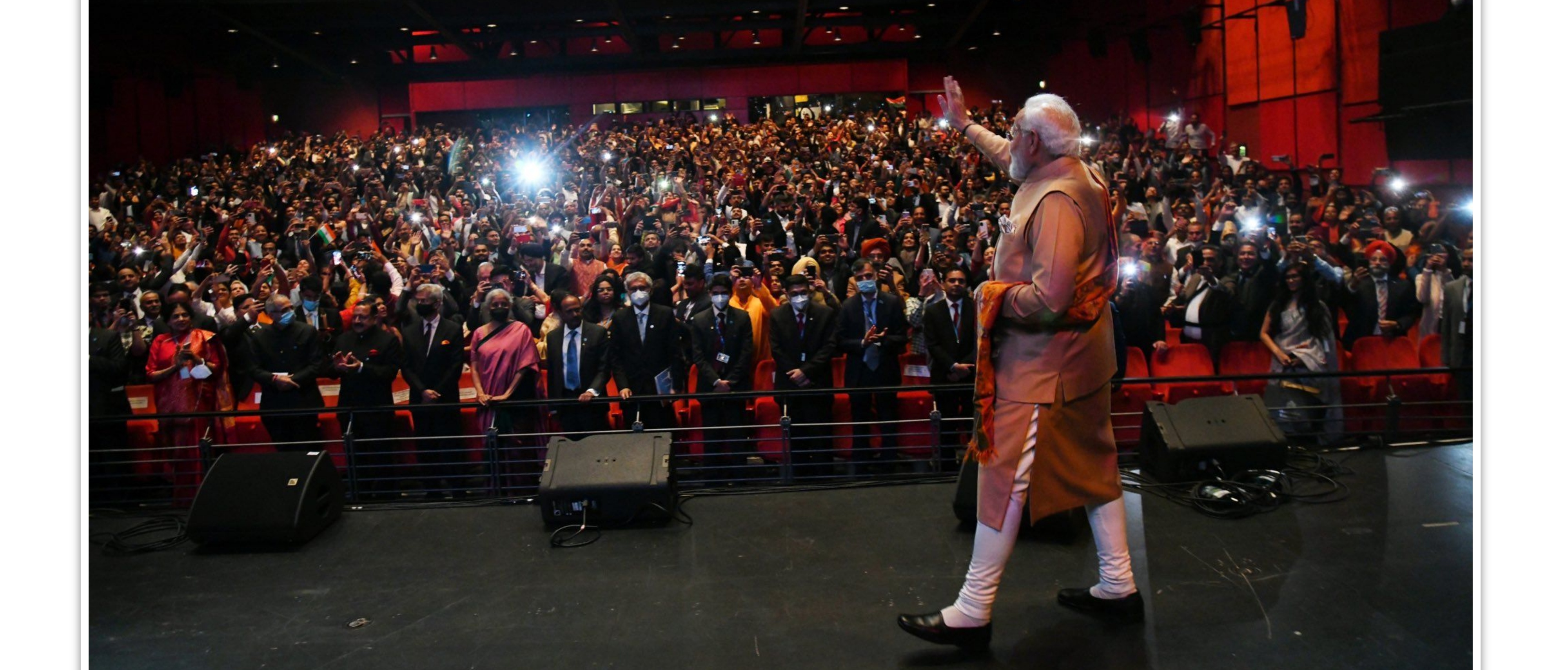  Prime Minister Shri. Narendra Modi addressing the Indian community during the 6th India-Germany Inter-Governmental Consultations