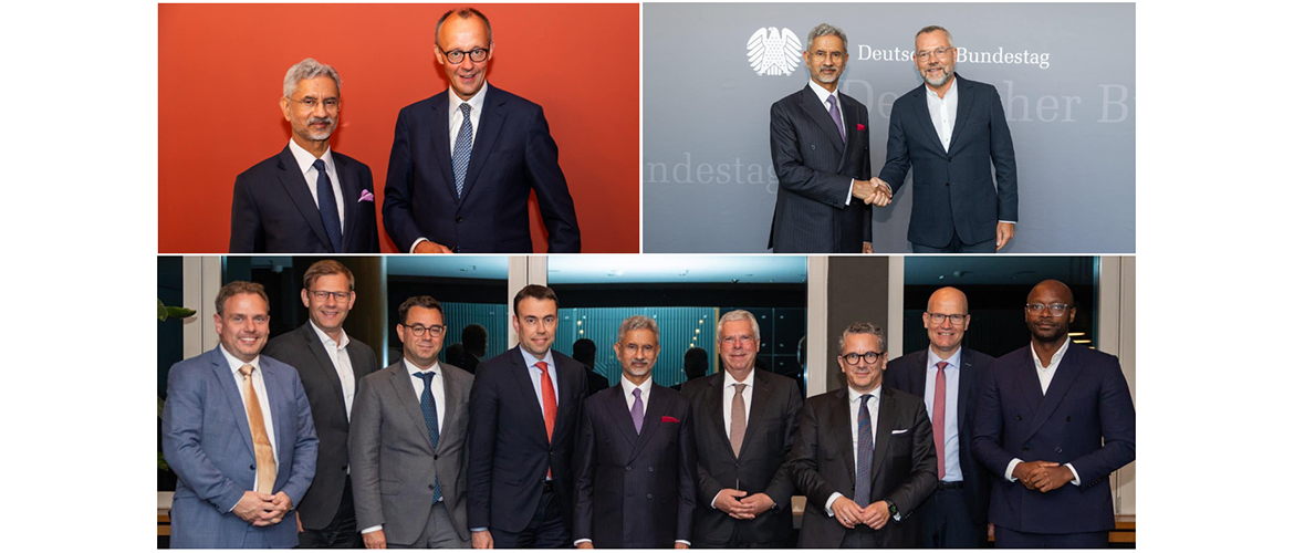  External Affairs Minister, Dr. S. Jaishankar meets Mr. Michael Roth, MP and Chairman of the Bundestag Foreign Affairs Committee, Mr. Friedrich Merz, MP and Chairman of CDU Parliamentary Group,  and members of German Parliament in Berlin, 10-11th September 2024